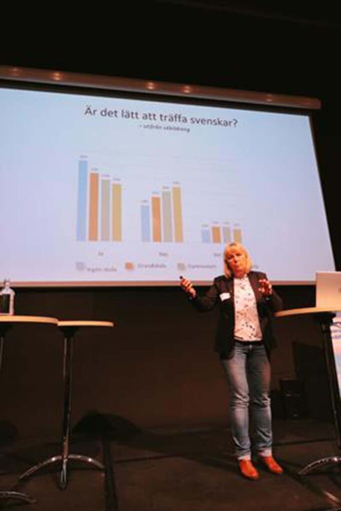 Forskaren Bi Puranen berättade att inflyttade migranter har blivit mer positivt inställda till jämställdhet.