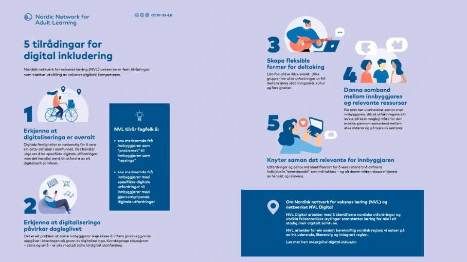 5 retningslinjer for digital inkludering (Nynorsk) 5 retningslinjer for digital inkludering (Nynorsk)