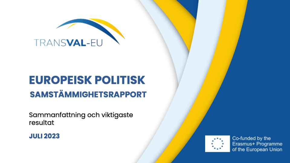 Europeisk politisk samstämmighetsrapport Europeisk politisk samstämmighetsrapport