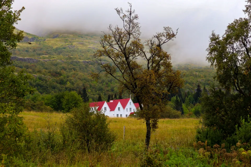 Hallormsstadarskolen ligger i den östlige delen av Island midt inne i en liten bygdekjerne i skogen