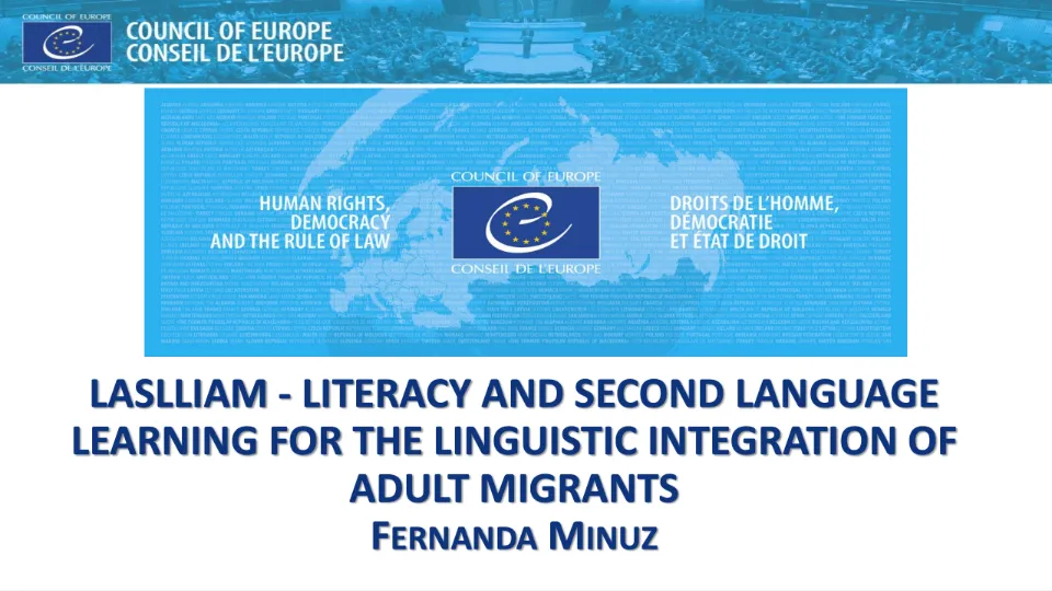 Literacy and Second Language Learning for the Linguistic Integration of Adult Migrants